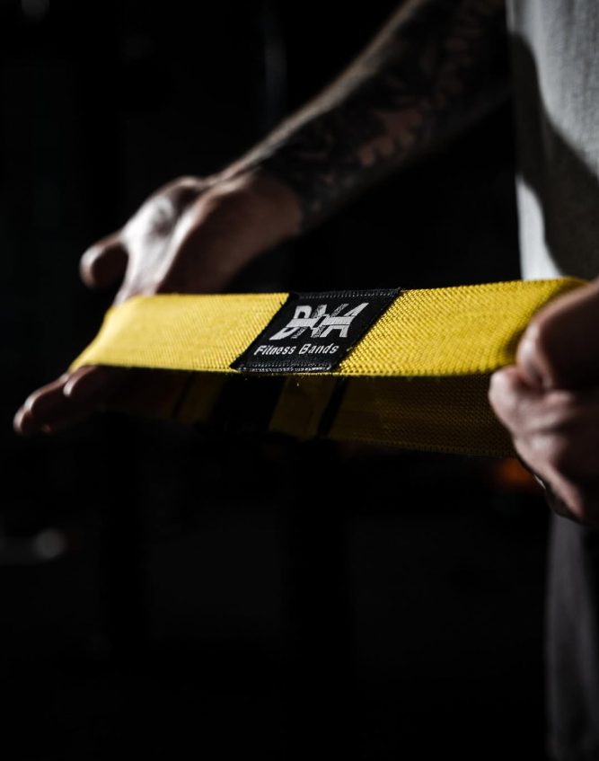 Close-up of the warp-knit fabric weave and edge stitching.